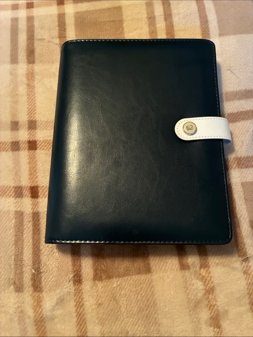 Planner with White Snap Strap